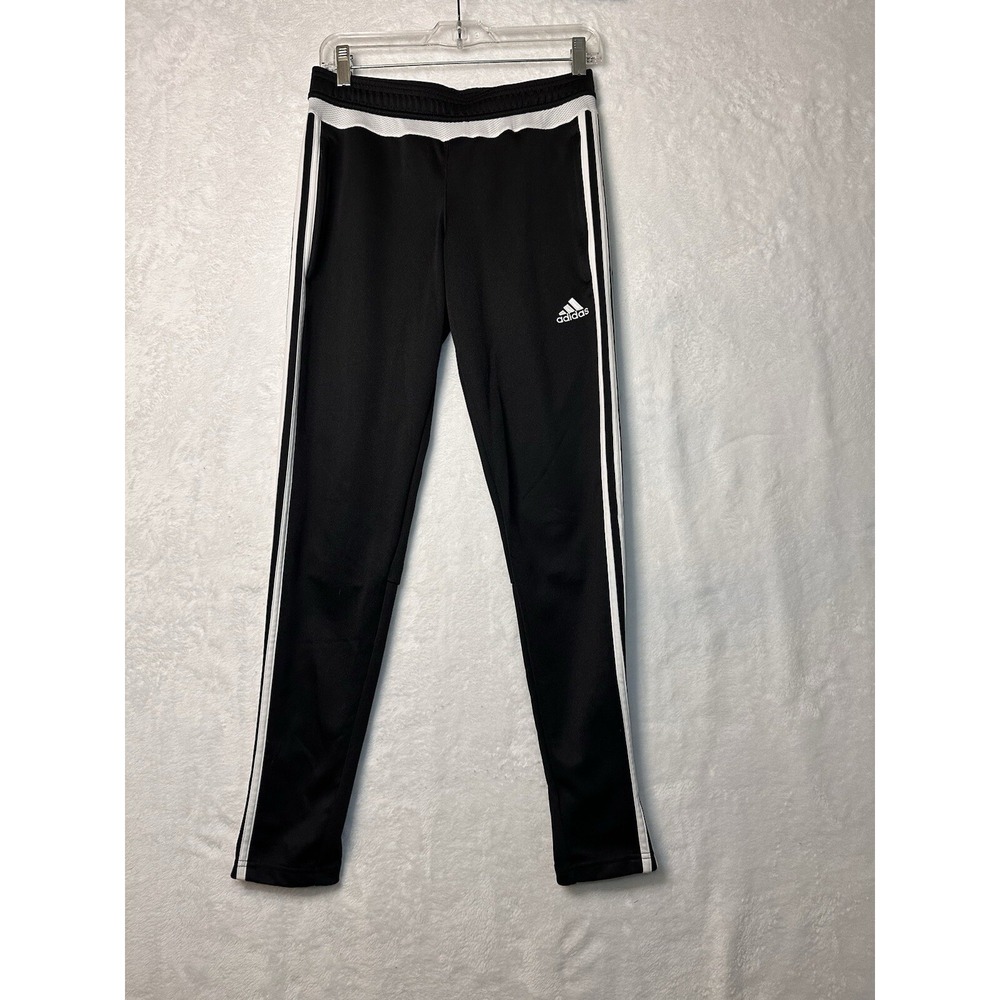 adidas Black Track Pants with White Stripes
